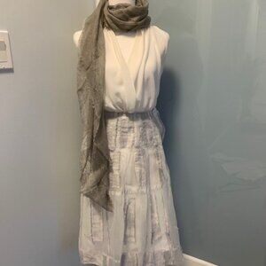 Alba Conde Winter White & Grey, A Line Skirt, Size 44